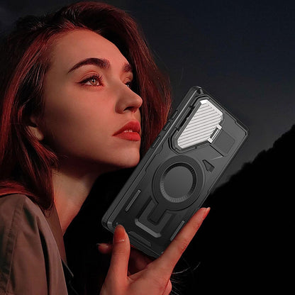 MagSafe Case for Samsung Galaxy S25+ S936, Techsuit, CamVault, Black