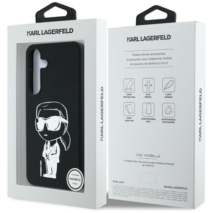 MagSafe Case for Samsung Galaxy S25 S931, Karl Lagerfeld, Silicone Graffiti, Black