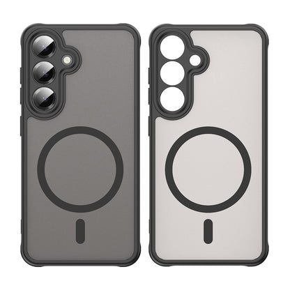 MagSafe Case for Samsung Galaxy S25 S931 / S24 S921, Techsuit, HaloFrost II (Big Lens Hole), Black