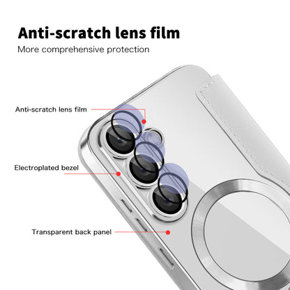 MagSafe Case for Samsung Galaxy S25 S931, Techsuit, SmartMag Book, Gray