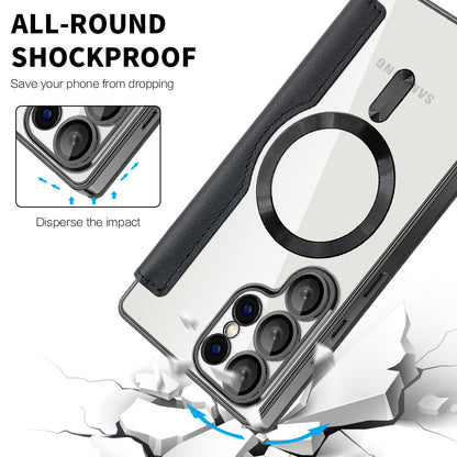 MagSafe Case for Samsung Galaxy S25 Ultra S938, Techsuit, SmartMag Book, Black