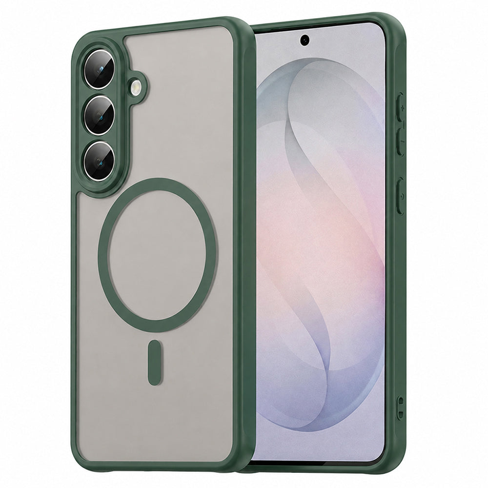 MagSafe Case for Samsung Galaxy S26 FE S741, Techsuit, HaloFrost II, Green