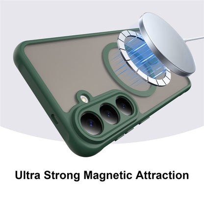 MagSafe Case for Samsung Galaxy S26 FE S741, Techsuit, HaloFrost II, Green