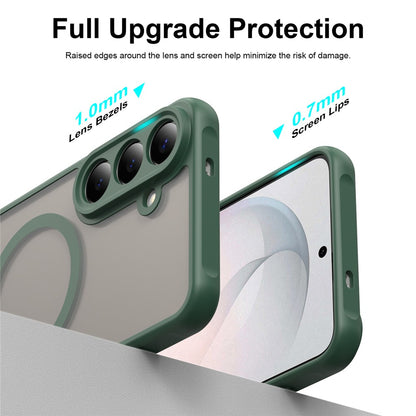 MagSafe Case for Samsung Galaxy S26 FE S741, Techsuit, HaloFrost II, Green
