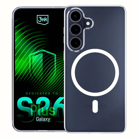 MagSafe Case for Samsung Galaxy S26 Plus S947, 3MK, Clear MagCase, Transparent