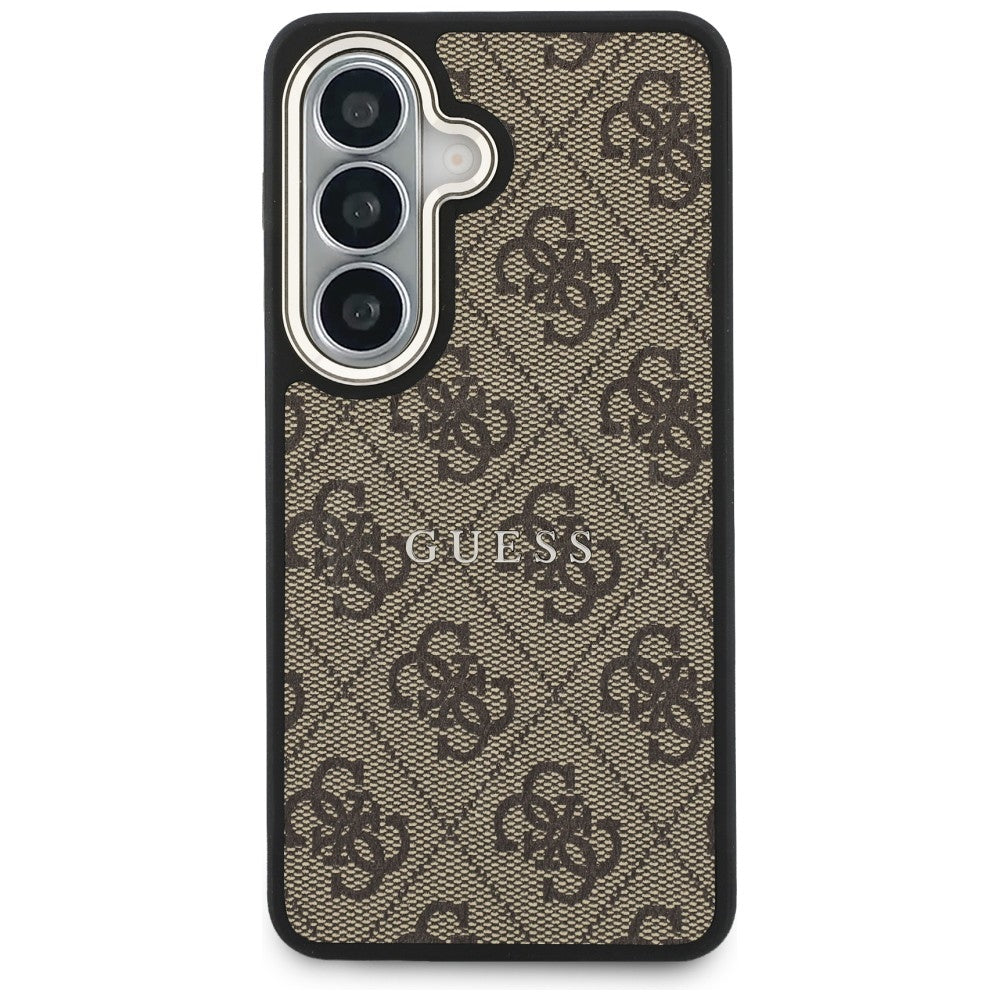 MagSafe Case for Samsung Galaxy S26 Plus S947, Guess, 4G Embossed Ring, Brown