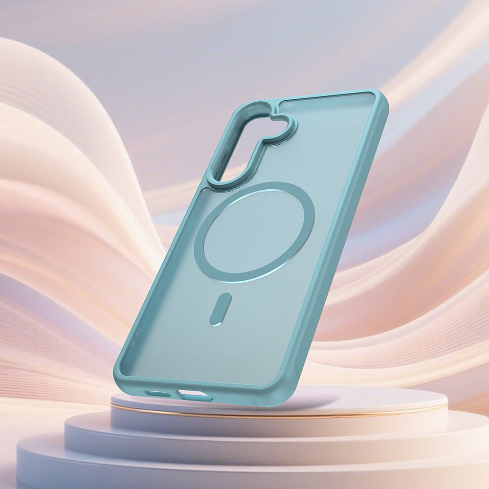 MagSafe Case for Samsung Galaxy S26 Plus, Techsuit, HaloFrost II, Light Green