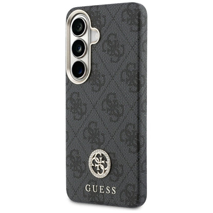 MagSafe Case for Samsung Galaxy S26 S942, Guess, Rhinestone Round Logo, Black