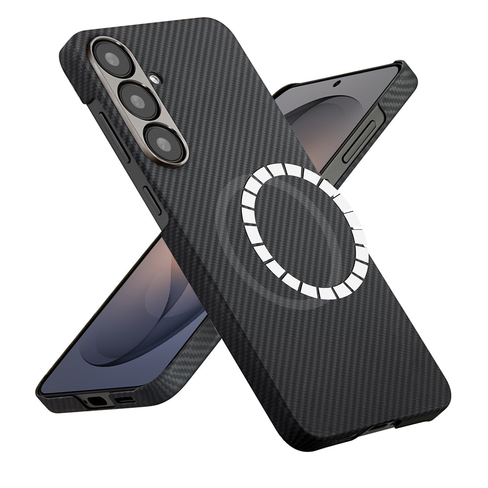 MagSafe Case for Samsung Galaxy S26 S942, Techsuit, Aramid Fiber, Black