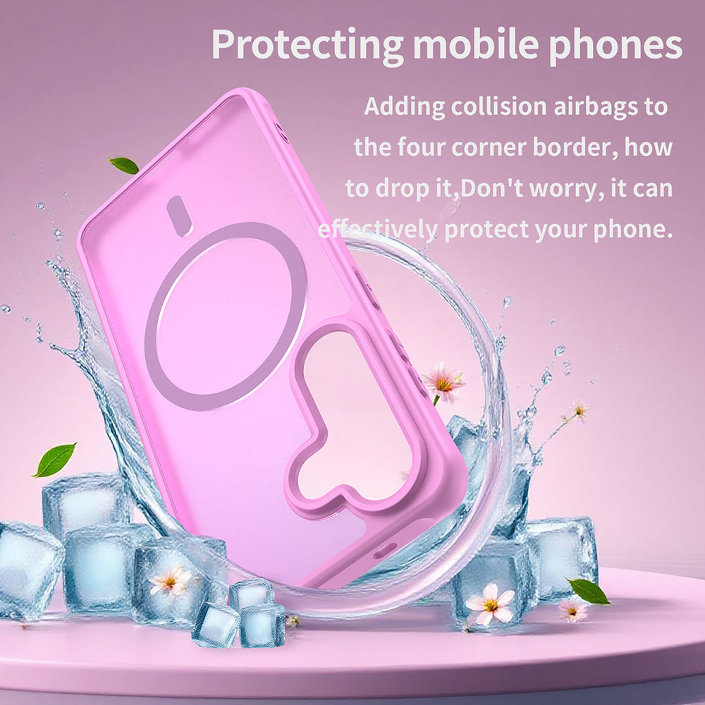 MagSafe Case for Samsung Galaxy S26, Techsuit, HaloFrost II, Pink