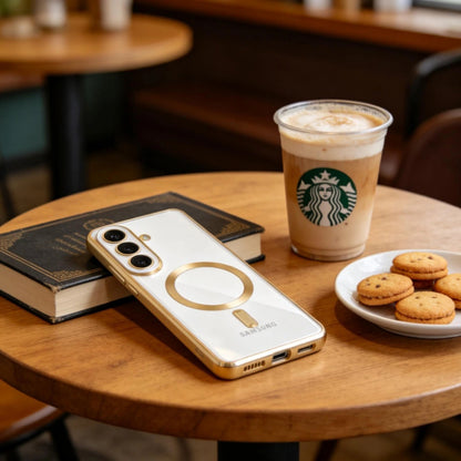 MagSafe Case for Samsung Galaxy S26, Techsuit, Luxury Crystal, Black