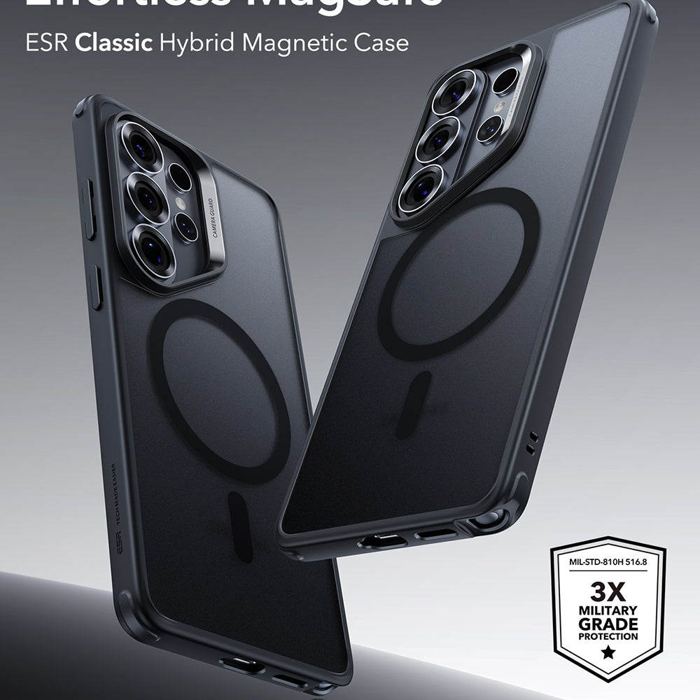 MagSafe Case for Samsung Galaxy S26 Ultra, ESR, Classic Hybrid, Satin Black