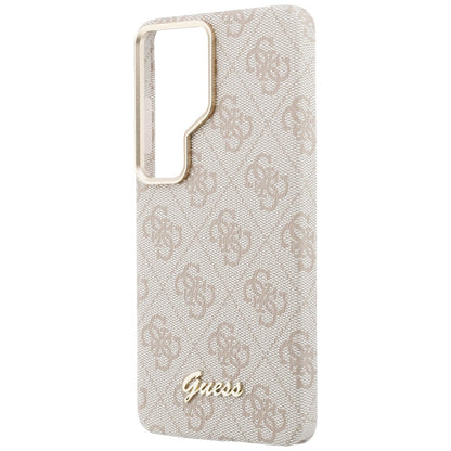 MagSafe Case for Samsung Galaxy S26 Ultra S948, Guess, 4G Script Logo, Pink