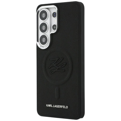 MagSafe Case for Samsung Galaxy S26 Ultra S948, Karl Lagerfeld, Initial Logo Debossed, Black