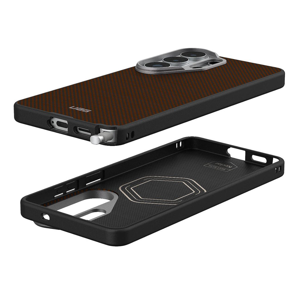 MagSafe Case for Samsung Galaxy S26 Ultra S948, Urban Armor Gear, Fibr Armr, Orange Black