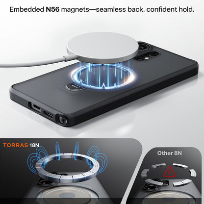 MagSafe Case for Samsung Galaxy S26 Ultra, Torras, Ostand Spin, Transparent