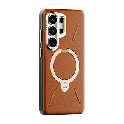 MagSafe Case for Samsung Galaxy S26 Ultra S948, Torras, QPRO Leather, Brown