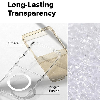 MagSafe Case for Samsung Galaxy Z Flip7 F766, Ringke, Fusion, Transparent