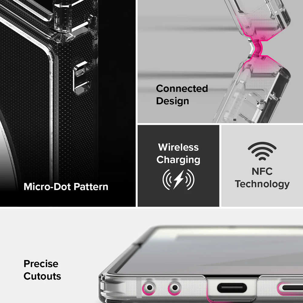 MagSafe Case for Samsung Galaxy Z Flip7 F766, Ringke, Fusion, Transparent