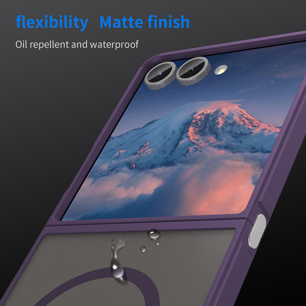 MagSafe Case for Samsung Galaxy Z Flip7 F766, Techsuit, HaloFrost II, Purple