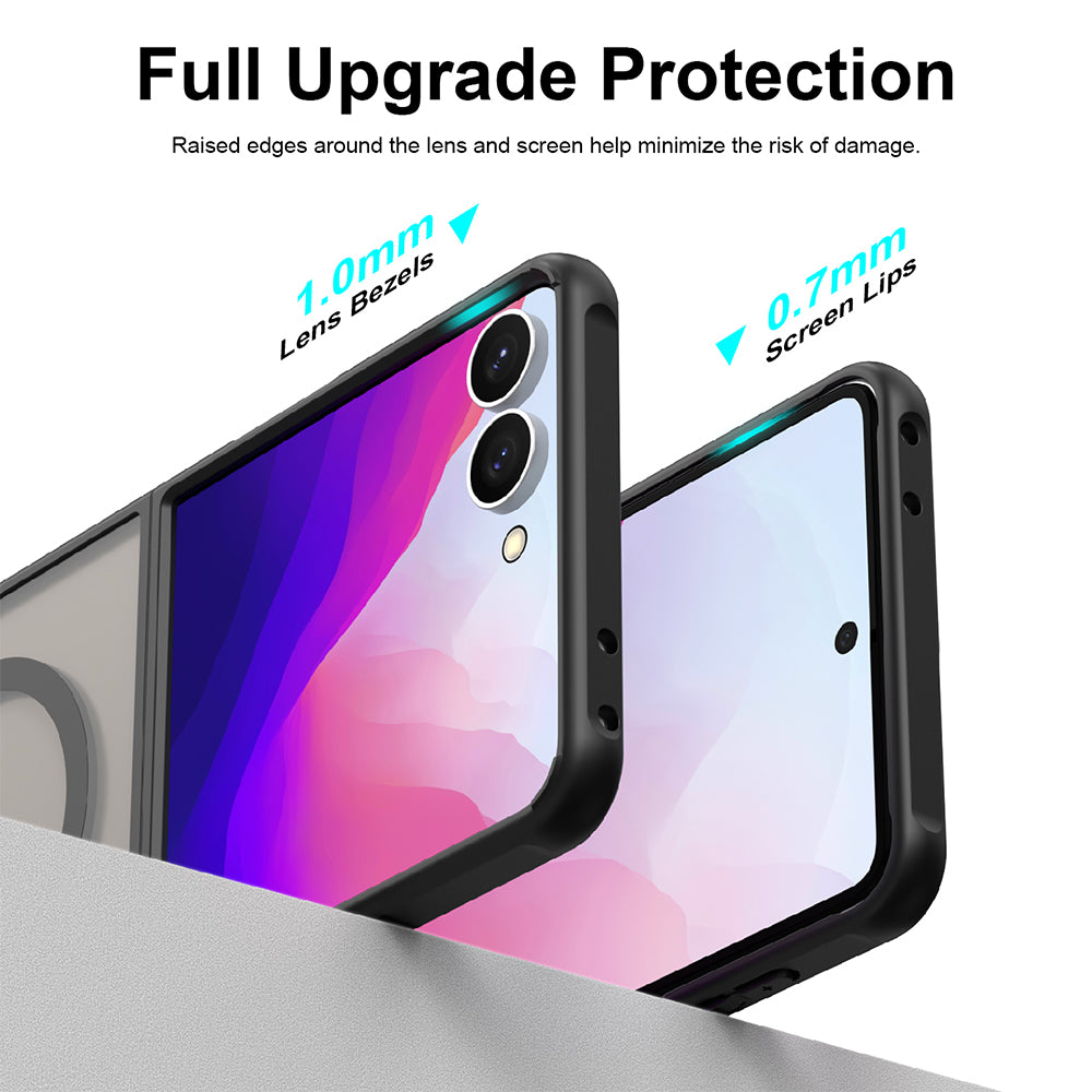 MagSafe Case for Samsung Galaxy Z Flip8 F776, Techsuit, HaloFrost II, Black