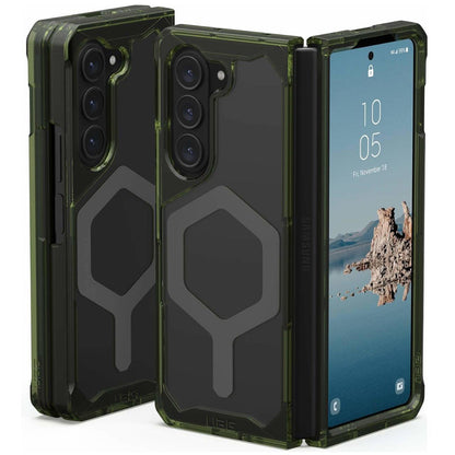 MagSafe Case for Samsung Galaxy Z Fold5 F946, Urban Armor Gear, Plyo Pro, Green Gray