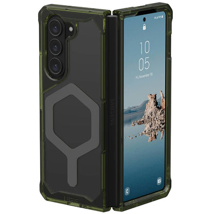 MagSafe Case for Samsung Galaxy Z Fold5 F946, Urban Armor Gear, Plyo Pro, Green Gray