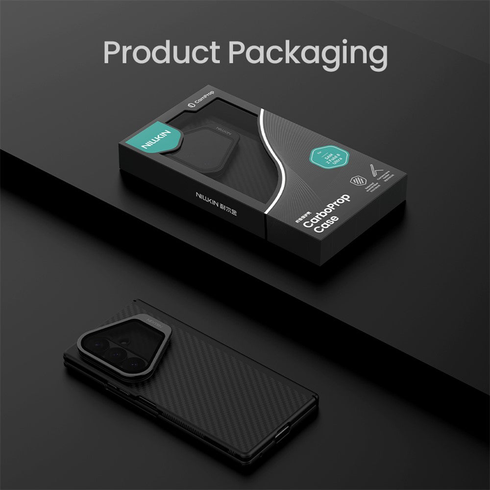 MagSafe Case for Samsung Galaxy Z Fold8 Ultra F976, Nillkin, CarboProp with Transparent Black Lens Cover, Black