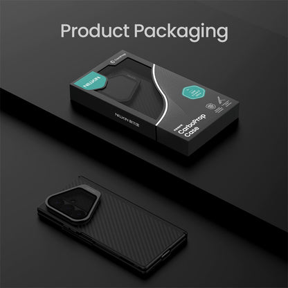 MagSafe Case for Samsung Galaxy Z Fold8 Ultra F976, Nillkin, CarboProp with Transparent Black Lens Cover, Black