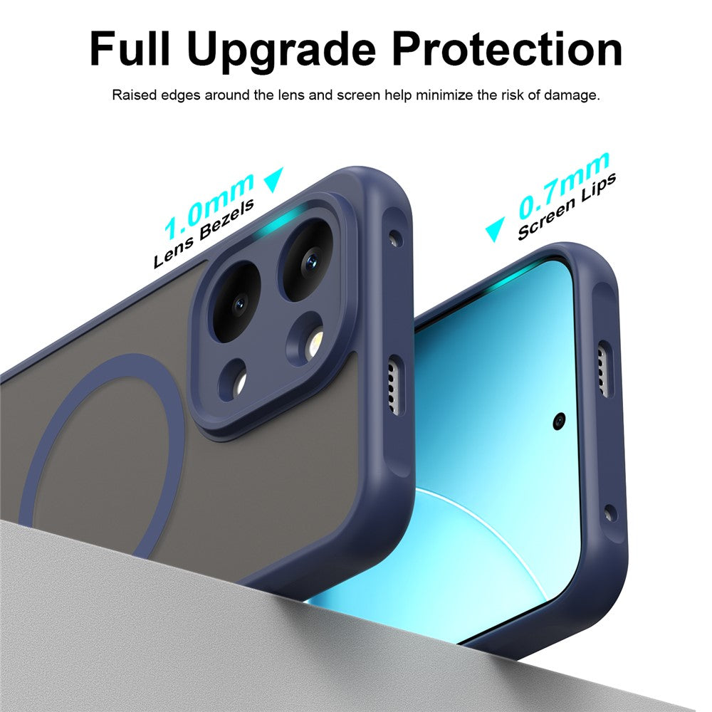 MagSafe Case for Xiaomi Redmi 17 5G / 17 4G, Techsuit, HaloFrost II, Navy Blue
