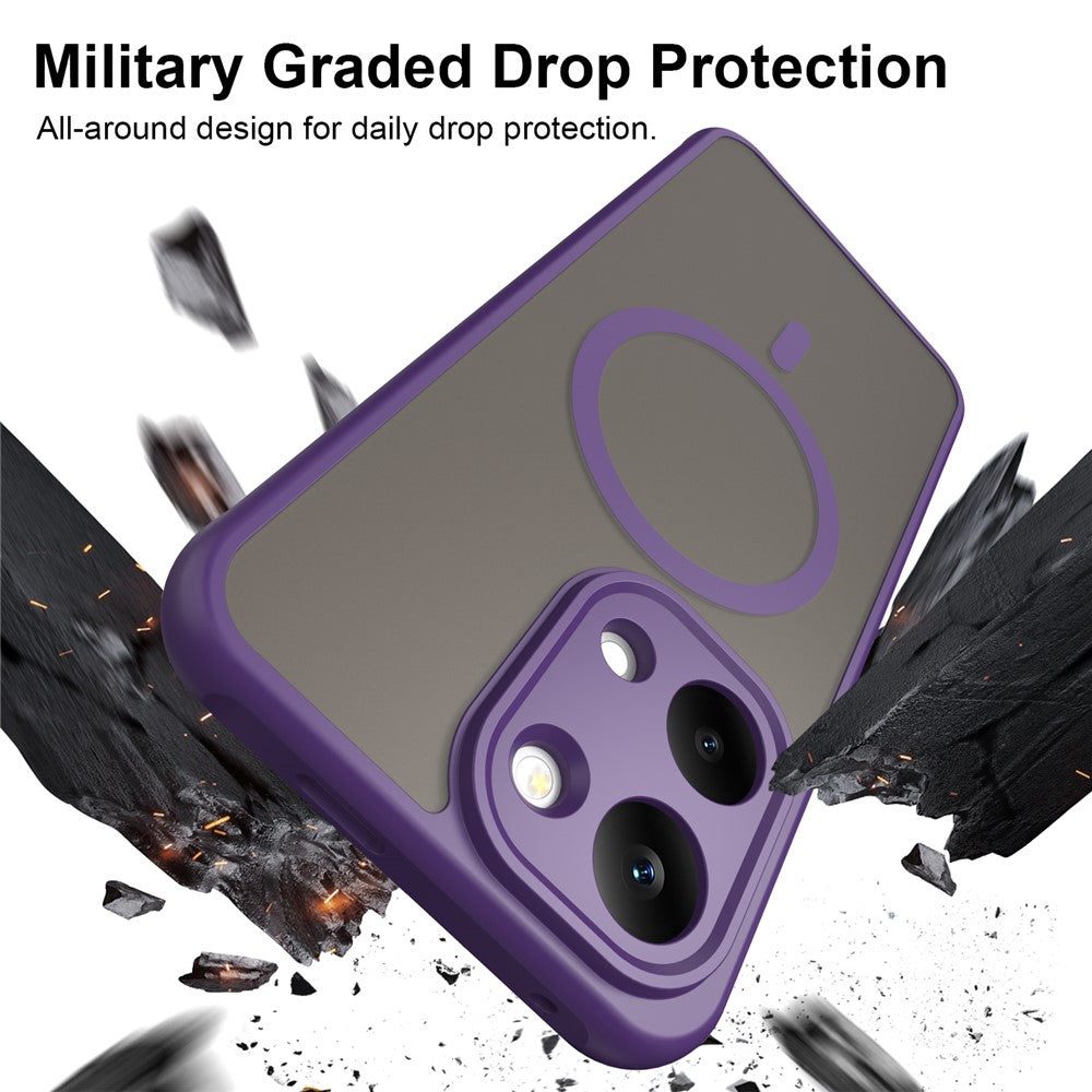 MagSafe Case for Xiaomi Redmi 17 5G / 17 4G, Techsuit, HaloFrost II, Purple