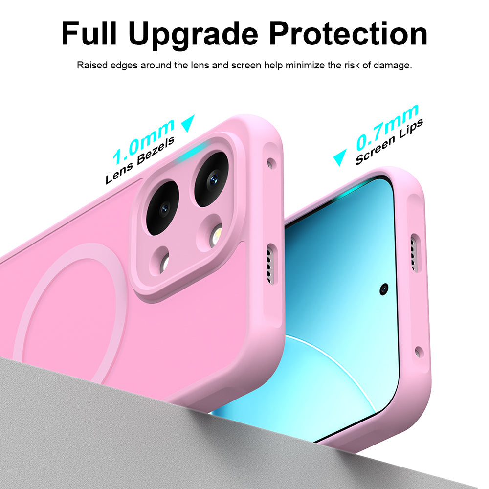 MagSafe Case for Xiaomi Redmi 17 5G / 17 4G, Techsuit, HaloFrost II, Pink