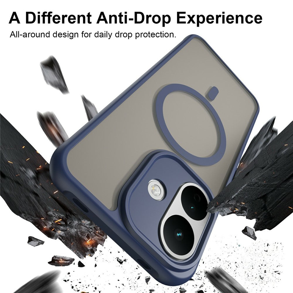 MagSafe Case for Xiaomi Redmi Note 17 4G / Note 17 5G, Techsuit, HaloFrost II, Navy Blue