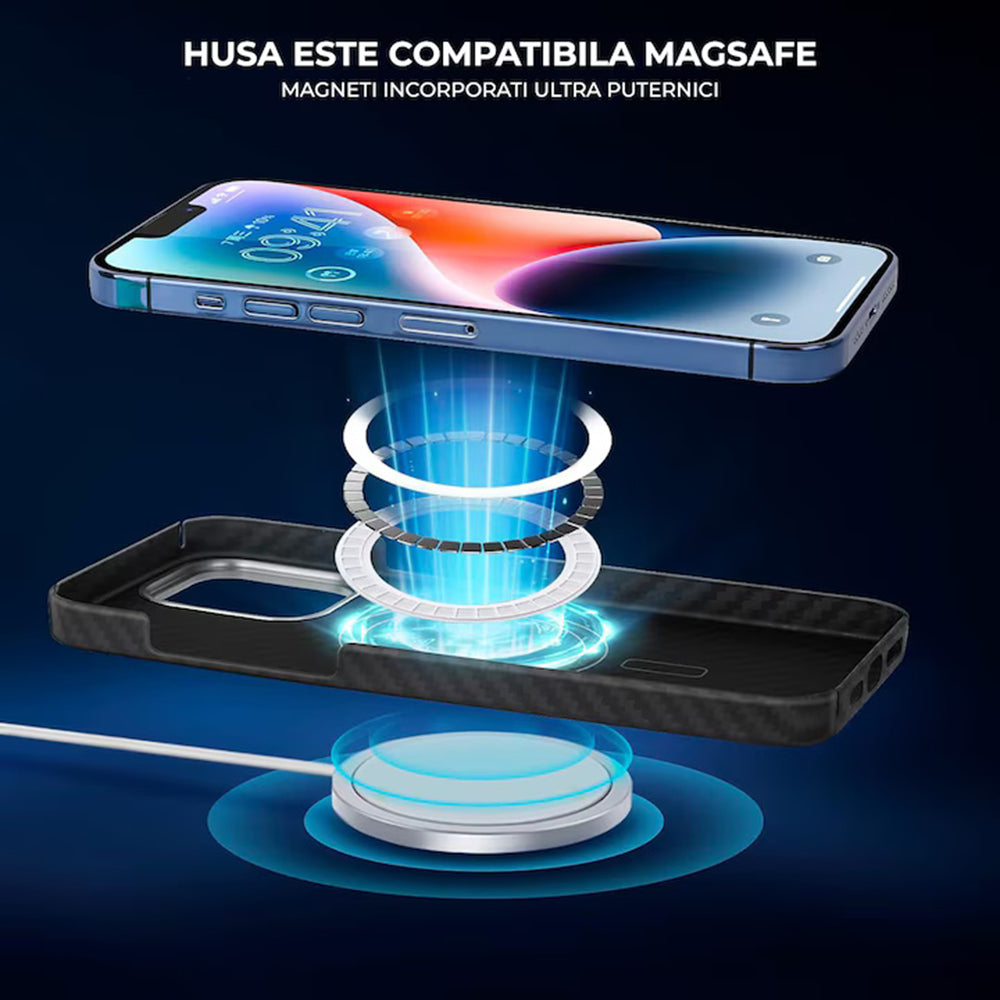 MagSafe Case for Apple iPhone 17 Air, Techsuit, Aramid Fiber, Black