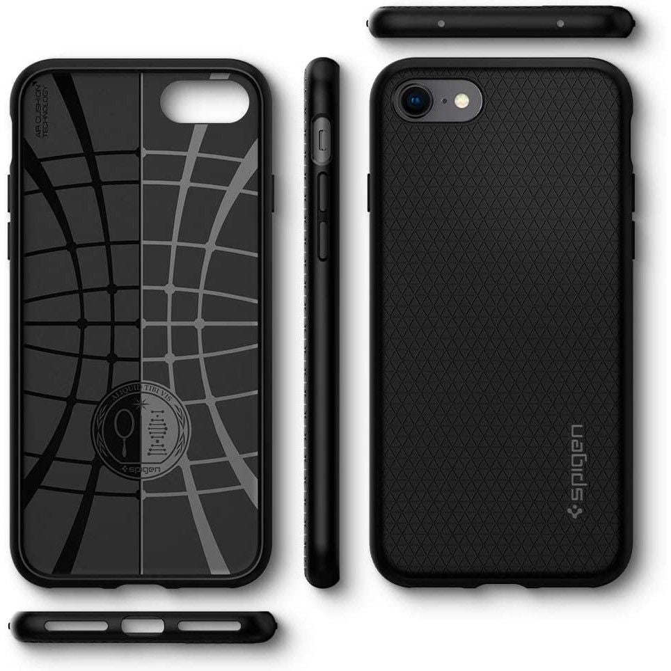 Case for Apple iPhone SE (2022) / SE (2020) / 8 / 7, Spigen, Liquid Air, Black