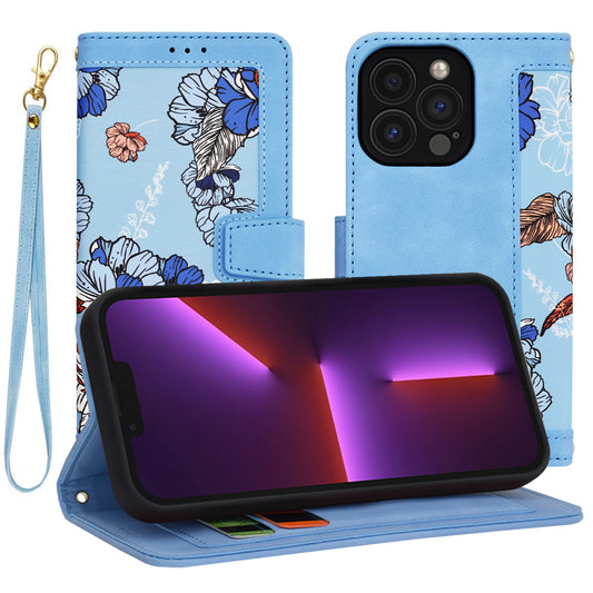 Case for Apple iPhone 13 Pro, Techsuit, FlipCraft, Blue