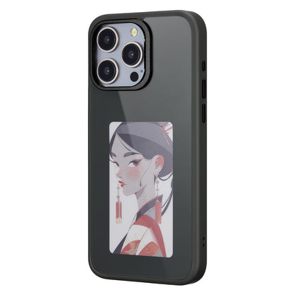 Case for Apple iPhone 14 Pro Max, OEM, Customized E-Ink Display, Black