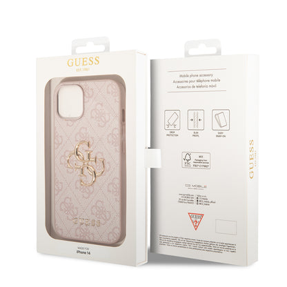 Case for Apple iPhone 14, Guess, 4G Metal Logo, Pink