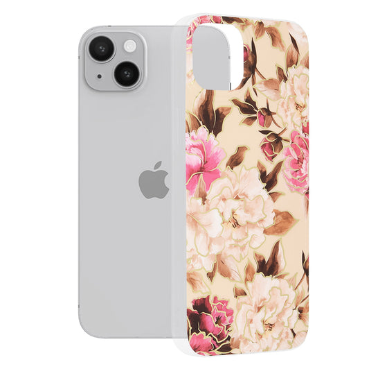 Case for Apple iPhone 14 Plus, Techsuit, Marble, Beige