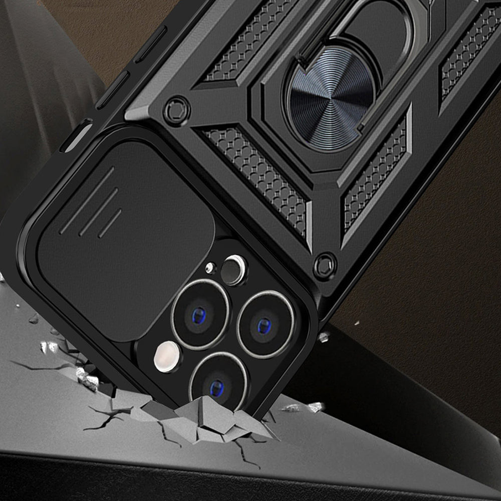 Case for Apple iPhone 14 Pro Max, Techsuit, CamShield, Black