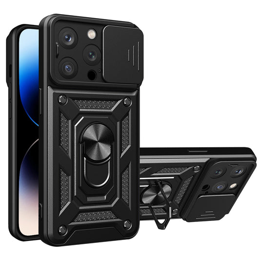 Case for Apple iPhone 14 Pro, Techsuit, CamShield, Black