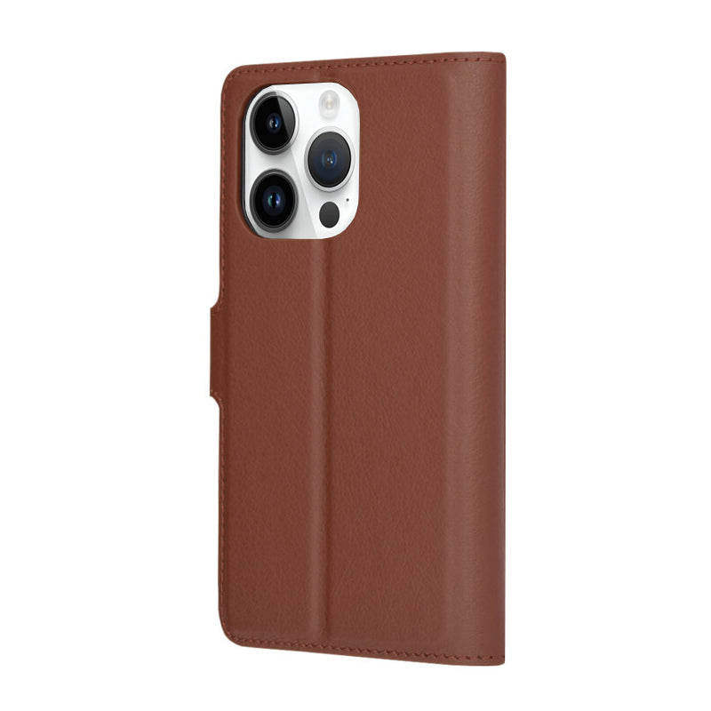 Case for Apple iPhone 14 Pro, Techsuit, Leather Folio, Brown