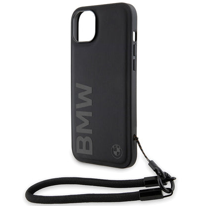 Case for Apple iPhone 15 Plus, BMW, Signature Wordmark Cord, Black