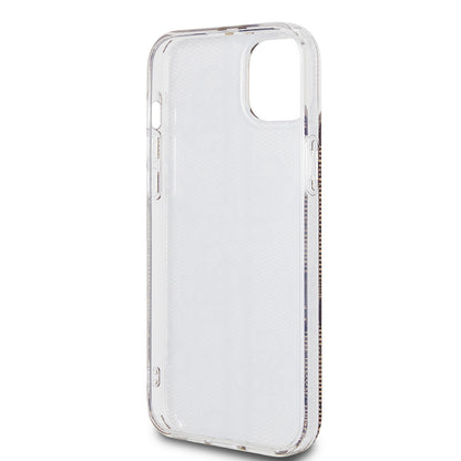 Case for Apple iPhone 15 Plus, Guess, IML 4G Gold Stripe, Brown