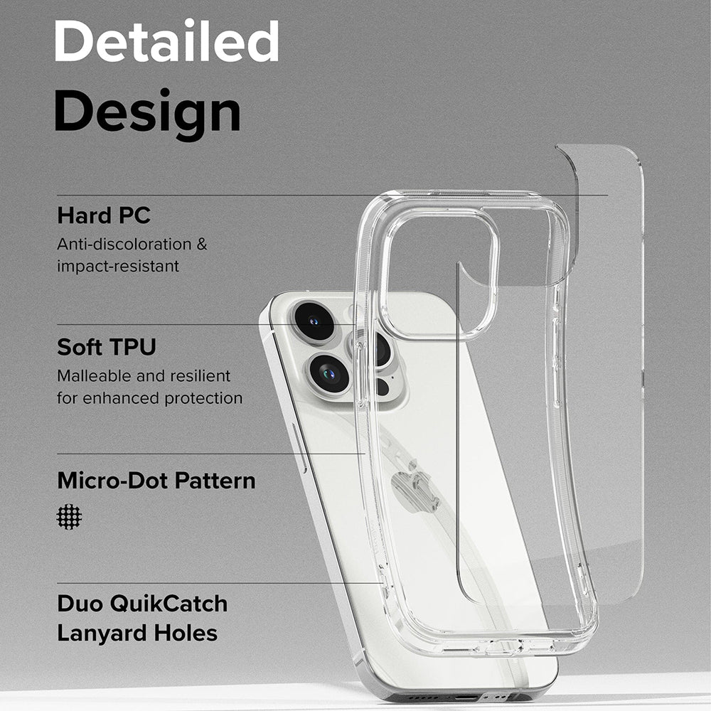 Case for Apple iPhone 15 Pro Max, Ringke, Fusion, Transparent