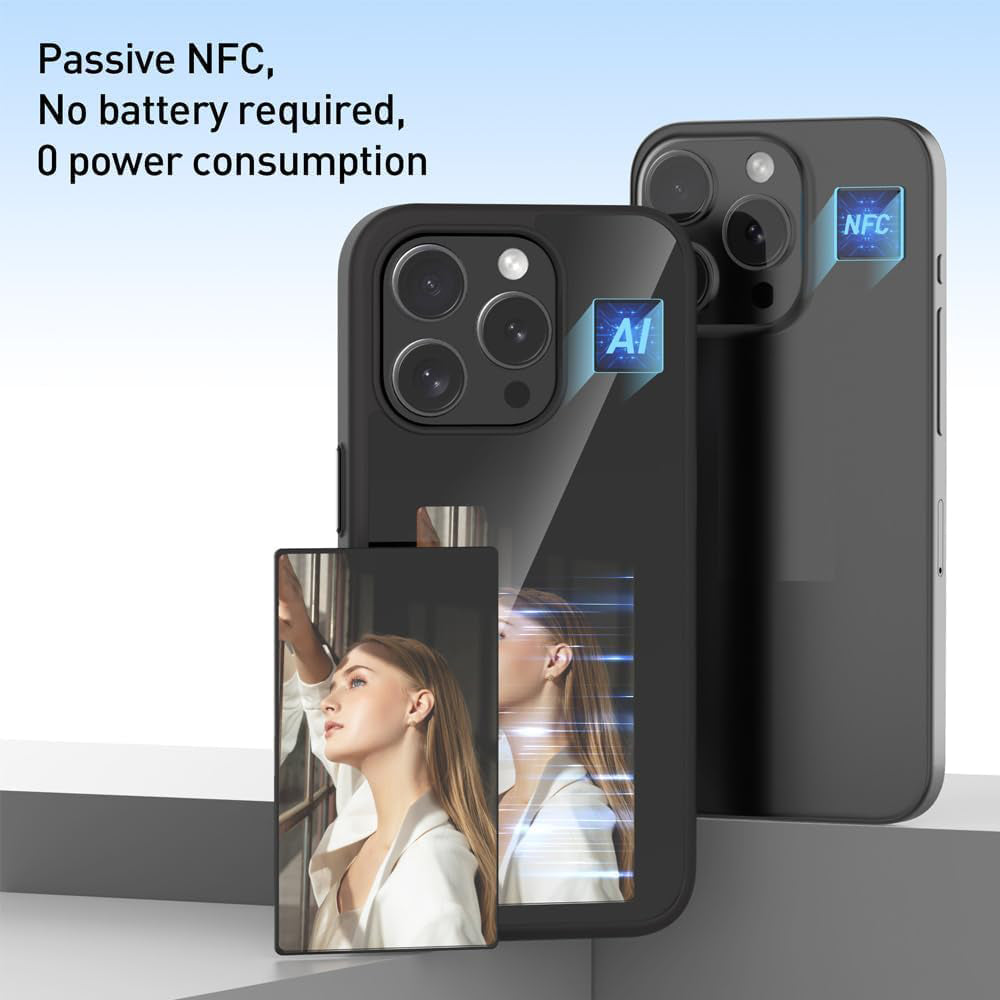 Case for Apple iPhone 15 Pro, Techsuit, SmartScreen NFC, Black