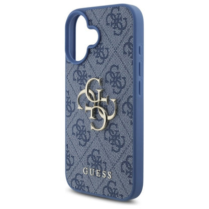 Case for Apple iPhone 16, Guess, 4G Big Logo, Blue