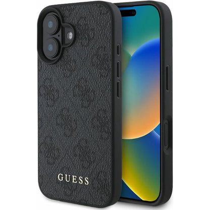 Case for Apple iPhone 16, Guess, 4G Classic, Black