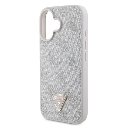 Case for Apple iPhone 16, Guess, Crossbody 4G Triangle Strass, Pink