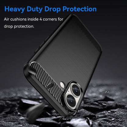 Case for Apple iPhone 16 Plus, Techsuit, Carbon, Black